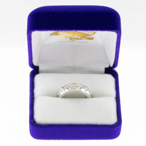 Athena ring white gold diamond front view