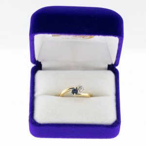 Athena ring white gold diamond side view